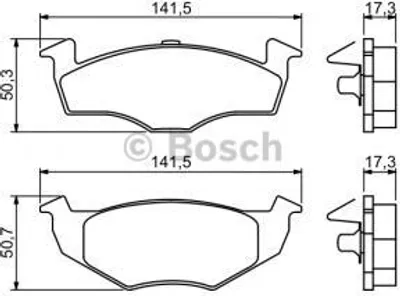 Produktbild von Bosch Bremsbelagsatz, Scheibenbremse  0 986 494 005