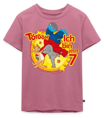 Produktbild von Spreadshirt Benjamin Blümchen Ich Bin Jetzt 7 Kinder Premium T-Shirt, 110/116 (4 Jahre), Mauve