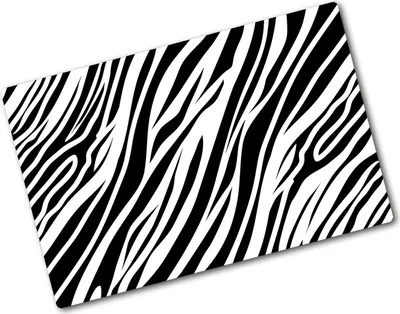 Produktbild von Tulup Glas Herdabdeckplatte - 80x52 cm - Glaskeramikkochfeld-Abdeckung Spritzschutz Glasabdeckplatte - Einteilig - Kunst: Modern & Klassisch - Zebras - Schwarzweiß