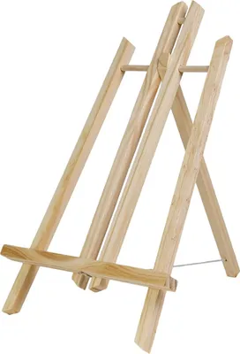 Produktbild von Intirilife Tischstaffelei aus Buchenholz 23 x 40 cm - Klappbarer Bildhalter Foto-Ständer Dreibeinige Sitzstaffelei