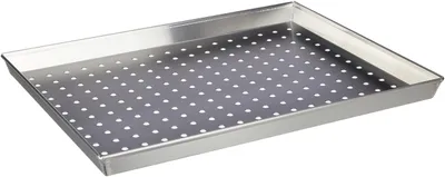 Gelochte Back- & Pizzapfanne, 45x35x3 cm, Aluminium, Silber