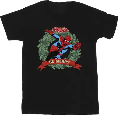 Produktbild von The Amazing Spider-Man - "Be Merry" T-Shirt für Herren BI54379 (M) (Schwarz)
