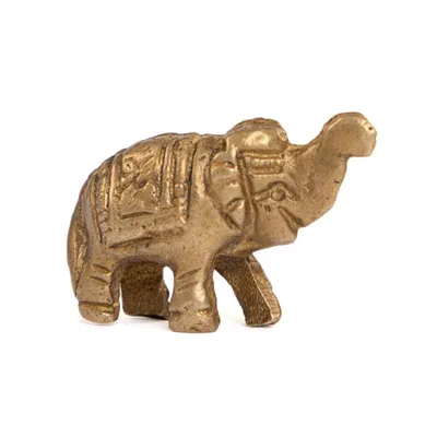 Produktbild von Elefant Glücksbringer Figur aus Messing
