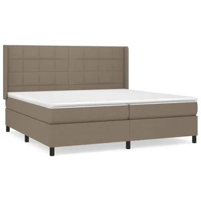 Produktbild von Boxspringbett mit Matratze Taupe 200x200 cm Stoff
