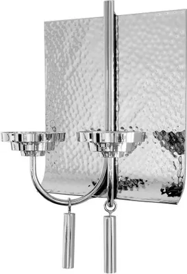 Productafbeelding van Fink TALON, Wandleuchter, Glas, silberfarben, L. 38 cm, B. 17 cm, H. 41 cm Höhe: 41.00 cm Breite: 17.00 cm Tiefe: 38.00cm  158148