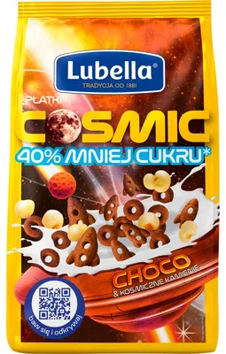 Productafbeelding van Lubella Cosmic Chocoladevlokken & Ruimtekoekjes, 350 g