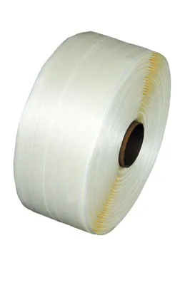 Immagine prodotto di Cinghia di reggiatura, poliestere, incollata 13 mm, 3750 N, rotolo grande con 1100 metri (anima da 76 mm)