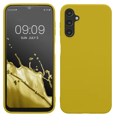Produktbild von kwmobile Handyhülle für Samsung Galaxy A14 5G Hülle - TPU Case - Kabelloses Laden - Schutzhülle Cover in Strahlend Gelb