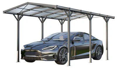 Produktbild von GFP Carport 2,85x5,05m Auto Unterstand Aluminium Anthrazit