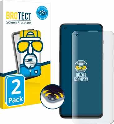 Produktbild von 2x BROTECT Fullscreen Schutzfolie für OnePlus Nord 2T 5G Displayschutz Folie Fullcover Matt Entspiegelungsfolie