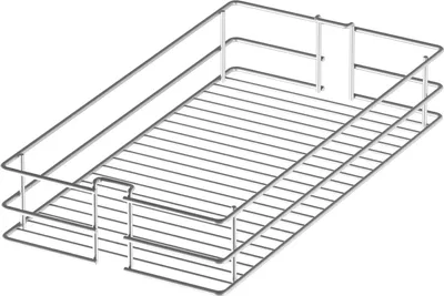 Produktbild von Vauth-Sagel VS Tall Drahtkorb Larders für Küchenunterschränke mit KB 300mm - Korb aus feinmaschigem Drahtgitter, Stahl silberfärbig - 2er-Set
