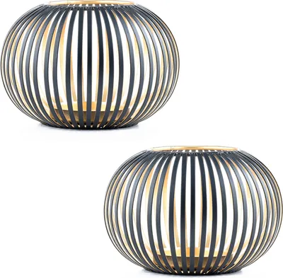 Produktbild von 2er Set Skandinavisches Design Windlicht Teelichthalter Amund