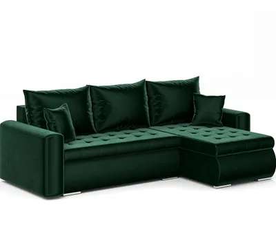 Zdjęcie produktu dla Narożnik Luis L - narożnik w kształcie litery L, sofa, kanapa, z funkcją spania, pojemnik, poduszki i pikowanie, meble tapicerowane, PRAWA Riviera 38
