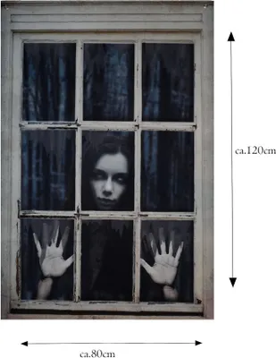 Produktbild von Geisterfrau fürs Fenster - Horror Halloween deko