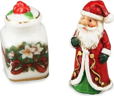 Produktbild von Kleiner Weihnachtsmann mit Dose, Miniatur für Puppenhaus