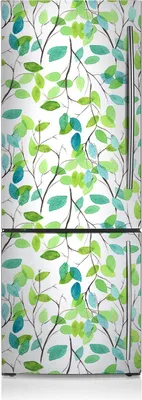 Produktbild von Kühlschrankfolie Aufkleber Kühlschrankmagnete Dekoration Kühlschrankfolie 70x190 cm - Grüne Zweige
