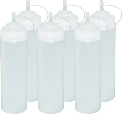 Produktbild von Quetschflasche Dosierflasche Dressingflasche Ketchupflasche Mayonaiseflasche Senfflasche  0,25/0,45/ 0,75/ 1 Liter QFT-6/76