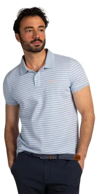 Produktbild von Hellblau Polo New Zealand gestreift