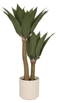 Produktbild von Künstliche agave nyer, 96 cm, mit weißem topf - Atmosphera créateur d'intérieur
