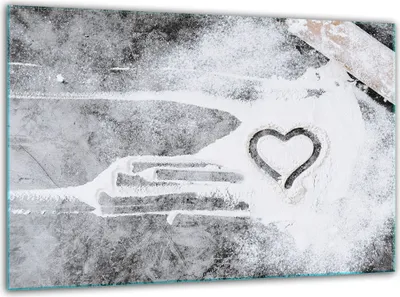 Produktbild von Glas Herdabdeckplatten Schneidebrett Universal 30x22cm Herz