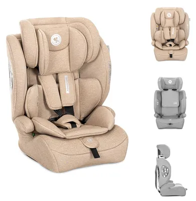 Obrázek produktu pro Dětská autosedačka Lorelli i-Size Adventure (76–150 cm) s nastavitelnou opěrkou hlavy do 36 kg, béžovo-hnědá