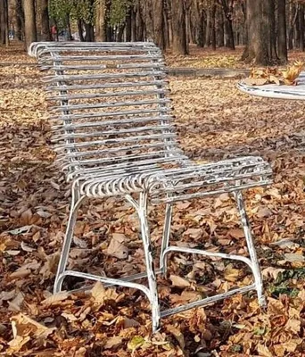 Produktbild von Casa Padrino Jugendstil Garten Stuhl Antik Weiß 44 x 50 cm - Handgefertigter Schmiedeeisen Stuhl - Nostalgische Schmiedeeisen Garten & Terrassen Möbel
