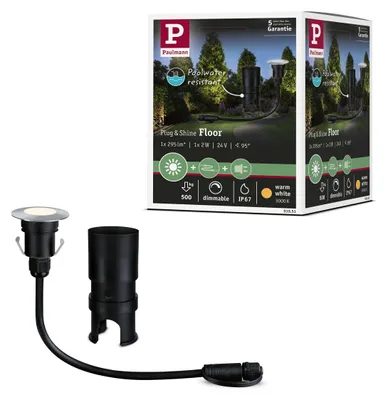 Productafbeelding van Paulmann Plug & Shine LED inbouwspot voor de vloer, model Floor Mini, individuele spot