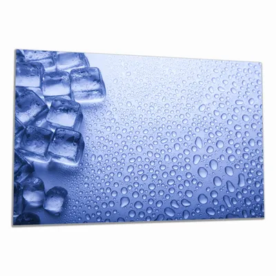 Produktbild von Wallario Herdabdeckplatte aus Glas, Größe 80 x 52 cm 1-teilig, Motiv Wassertropfen auf Glas