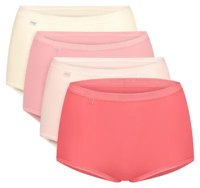 Produktbild von sloggi Damen Maxislip Originals Basic 4-Pack red-darkcombination - Größe 44
