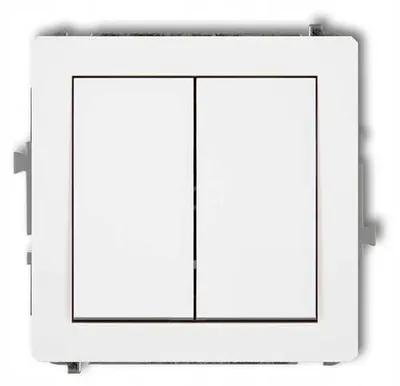 Imagen del producto de Karlik DECO, interruptor doble, blanco, 230V, 10A