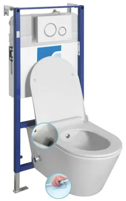 Immagine prodotto di AVVA CLEANWASH WC sospeso, senza bordo, incl. bidet doccia + cassetta