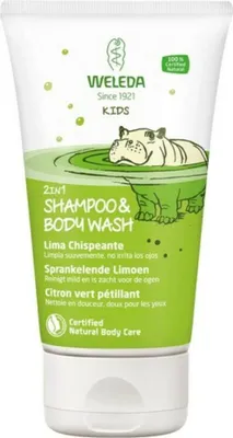 Produktbild von Weleda Kids 2in1 Shower & Shampoo Spritzige Limette 150 ml, 150 ml, 2-in-1 Haar & Körper, Nicht-professionell, Kinder, Alle Haare, Schwarz, Blond, Kastanie, Rot