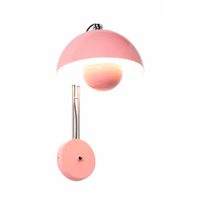 Produktbild von Alpinaluz Wandleuchte SETBUL Rosa aus Metall, Retro Wandlampe mit Schalter und E27 Fassung für Schlafzimmer, Wohnzimmer und Leseecke