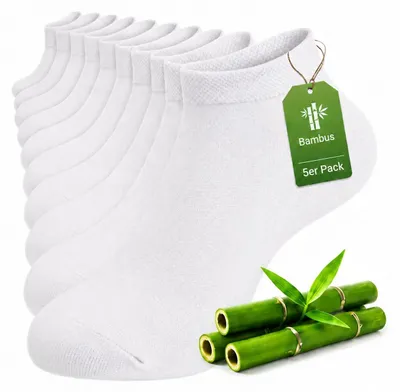Produktbild von Fiera Besa 5 Paar Bambus Sneaker Socken Damen und Herren, 35-38, 39-42, 43-46, W