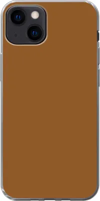 Produktbild von MuchoWow® Handyhülle Schutzhülle Hülle für Telefoonhoesje iPhone 13 Braun - Erdton - Unifarben Silikon Softcase Handy Hülle - Karteninhaber