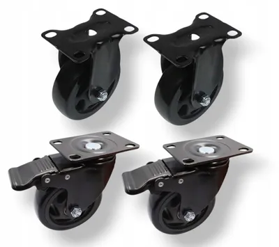 Produktbild von Allin Möbelrollen Set 125mm 2x Bremse 2x Fest
