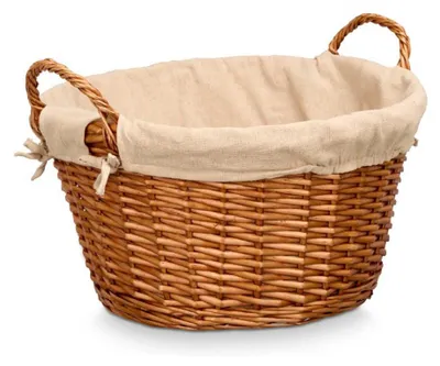 Produktbild von Weidenkorb - geflochtene Weide - braun - 51 x 45 x 28 cm - mit Griffen