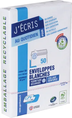 Produktbild von GPV Briefumschläge DL 110 x 220 mm weiß mit Fenster