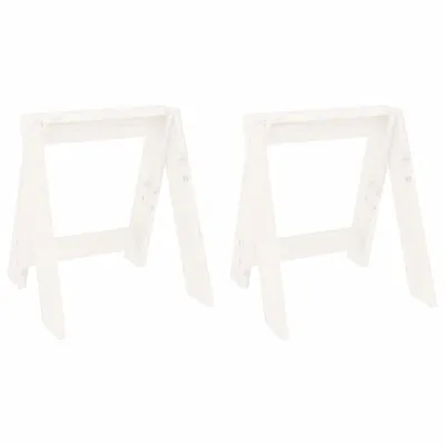 Immagine prodotto di Sgabello 2 pz. Bianco 40x40x45 cm in legno di pino massiccio