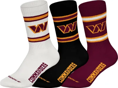 Produktbild von NFL Commanders 3pk Crew Socken 39/42 Wht/Blk/Bur