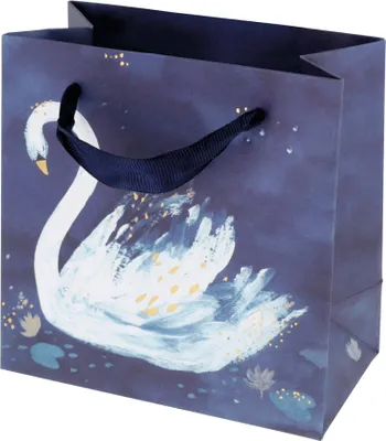 Produktbild von SUSY CARD Geschenktüte "Swan lake dark blue"