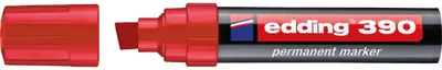 Produktbild von edding Permanentmarker 390 4-390002 4-12mm Keilspitze nachfüllbar rt