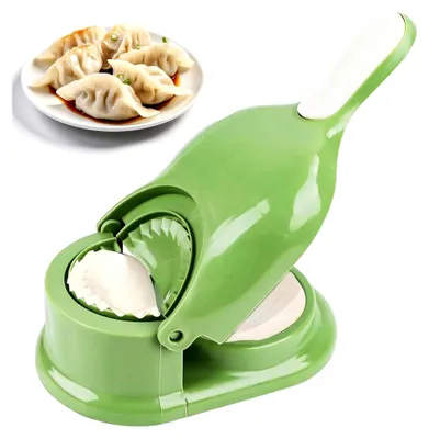 Produktbild von Knödelmaschine, 2-in-1 Automatische Knödelpresse, Manuelle Teigpresse für Knödel und Ravioli