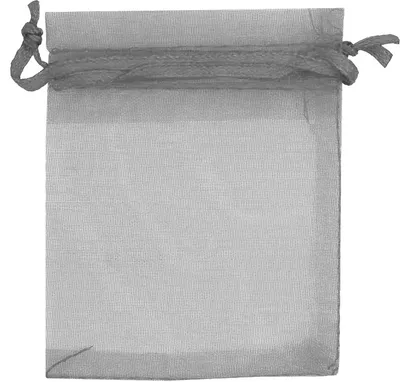 Organza-Beutel 50 Stück Geschenkbeutel Organzabeutel Gastgeschenk 9x7cm silbergrau