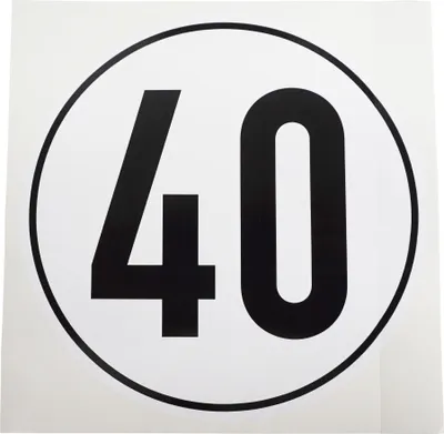 Immagine prodotto di Cartello AD "Witte plusguide velocità 40 km/h