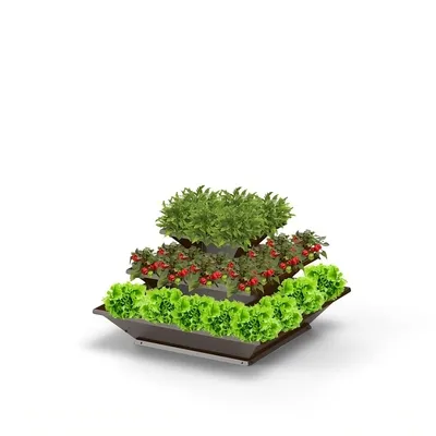 Produktbild von Hochbeet "HighBeet Rock" Mini aus Cortenstahl