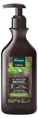 Produktbild von Kneipp MEN 2in1 Gesicht & Bart Waschgel Lemongras Guarana Süßholz 250ml