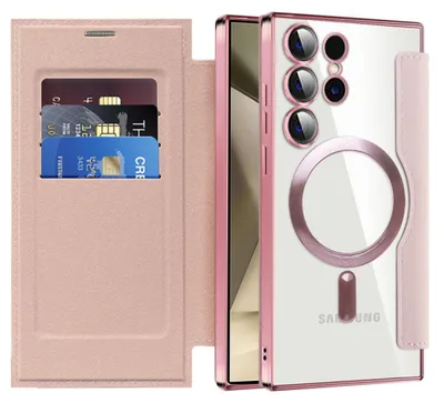 Zdjęcie produktu dla Techsuit – etui SmartMag Book do Samsunga Galaxy S24 Ultra – różowe