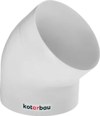 Obrázok produktu pre KOTARBAU® Koleno 45° Ventilačné potrubie Ř 125 mm mm Výfukové potrubie Plastové biele