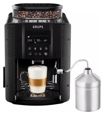 Produktbild von Krups EA 8165 Vollautomatische Espressomaschine, Kunststoffgehäuse, Tassenwärmer, Integriertes Mahlwerk, Milchaufschäumer, Wasserfilter